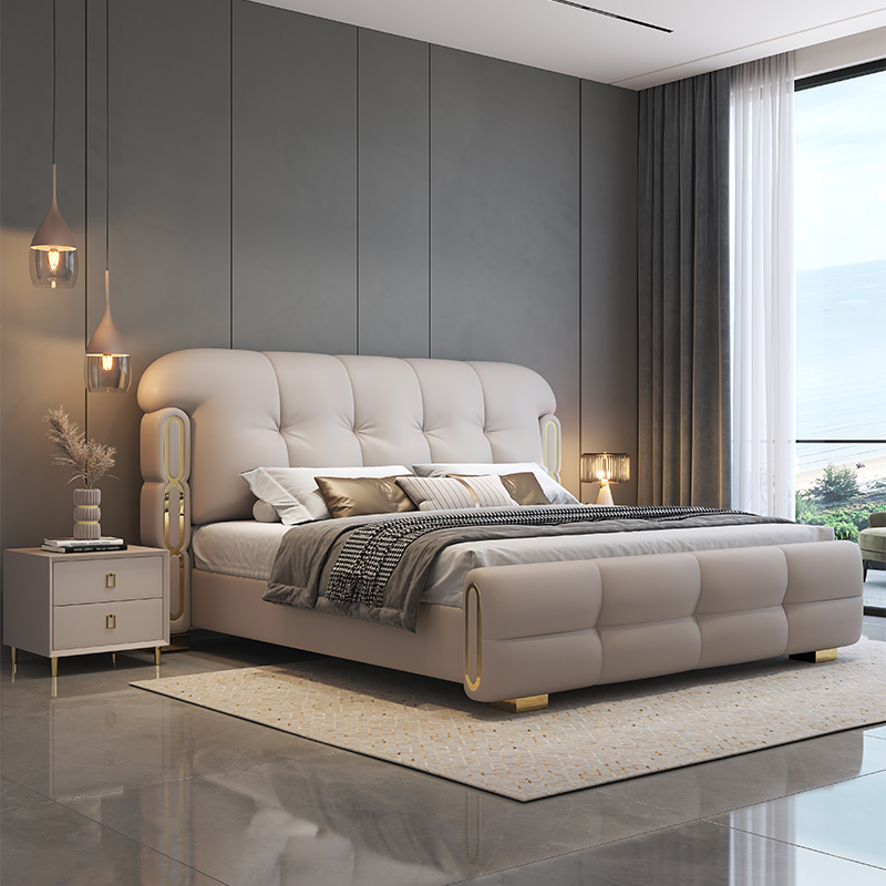 King Size Bed Frame With Storage Drawers - Nowoczesne luksusowe drewniane meble do sypialni,