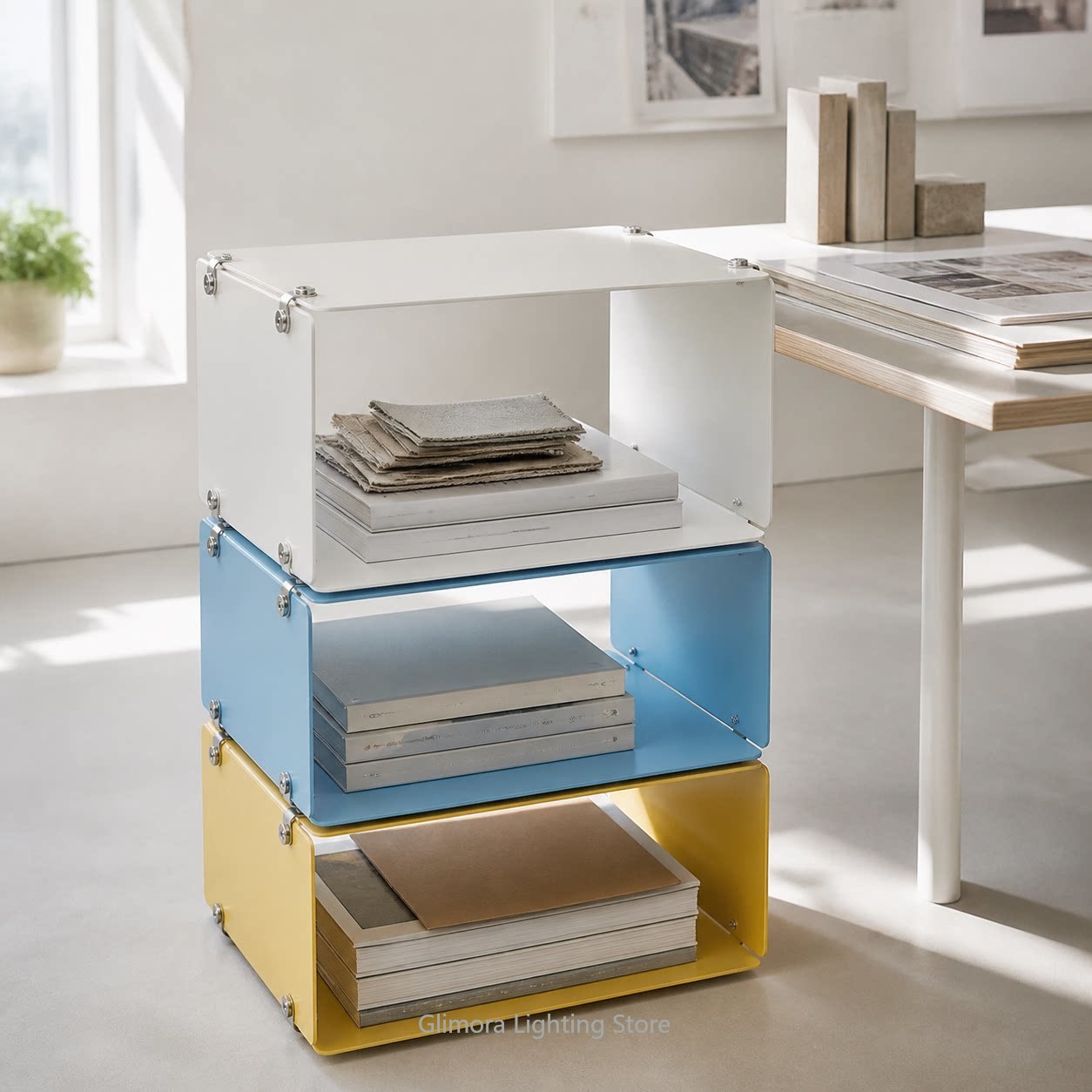 Storage - Kolorowa modułowa szafka magnetyczna z aluminium