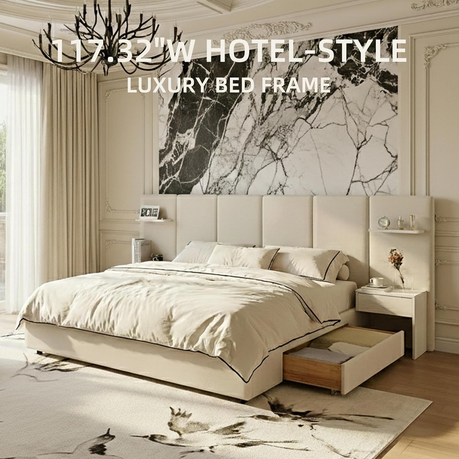 Rama łóżka typu king size z po – King Size Bed Frame With Storage Drawers recenzja i cena