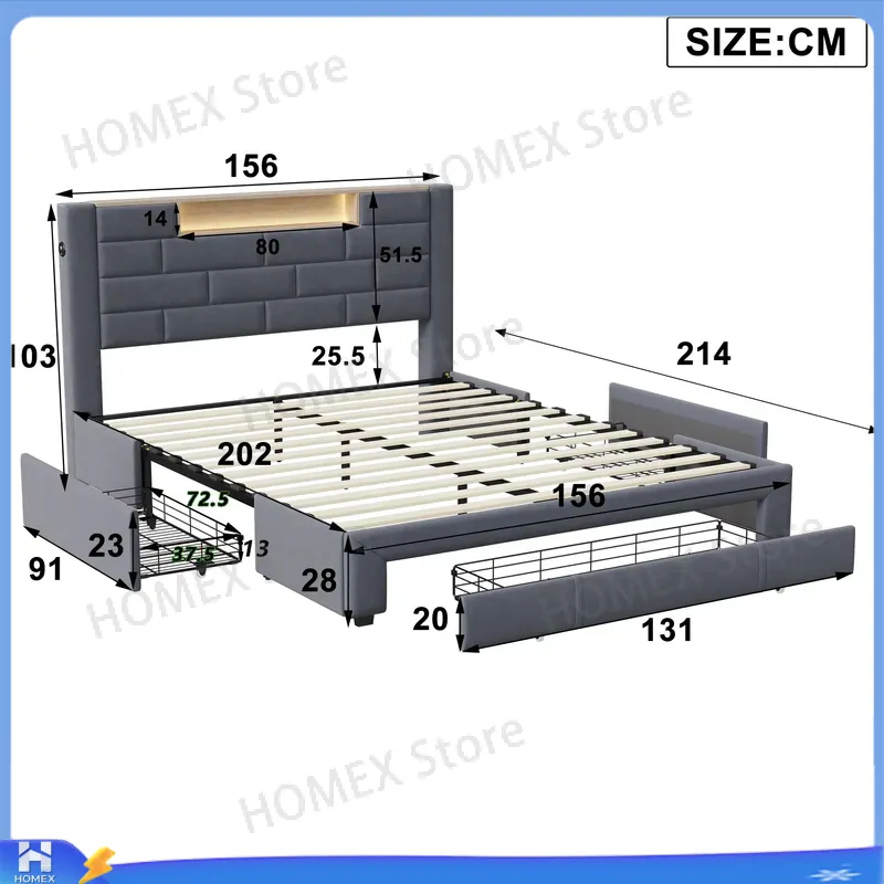 Rama do łóżka dwuosobowego o w – Gas Lift Storage Bed Hydraulic recenzja i cena
